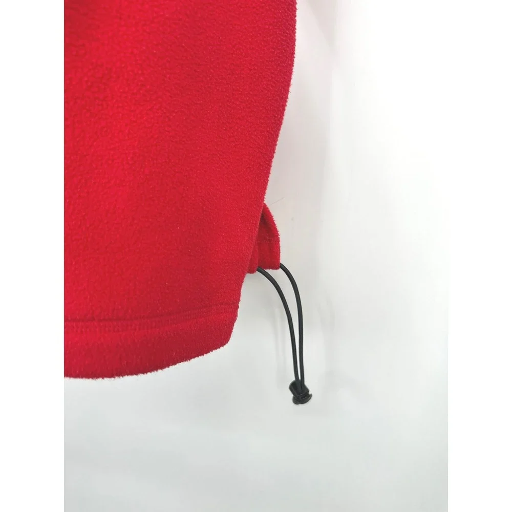Polo Ralph Lauren Fleece Pullover Mens L Red Quarter Zip Logo Preppy Casual